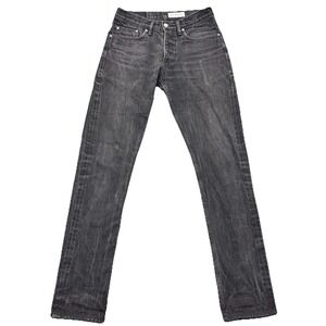 Gustin California Slim Jeans Mens 31 Black Raw Denim #116699 Fits 29x32